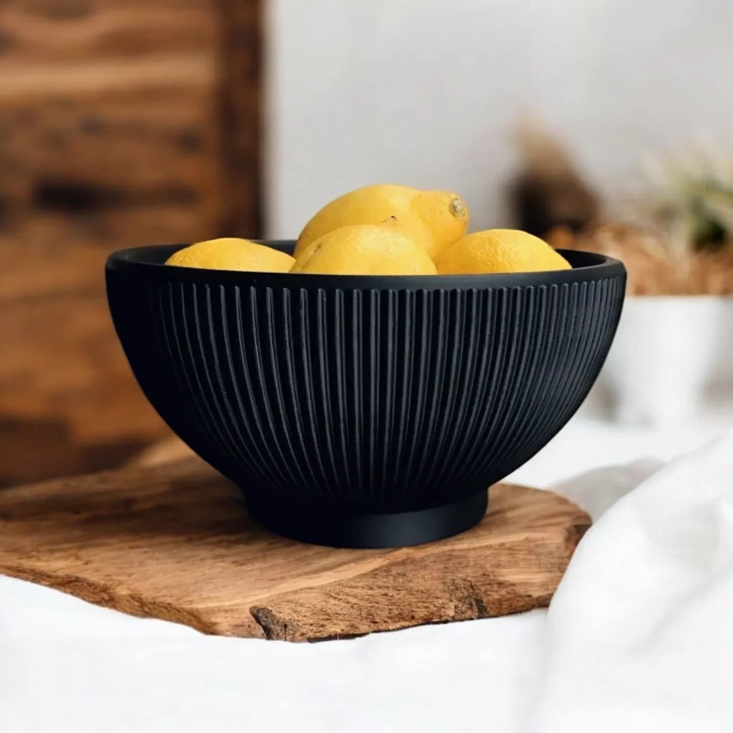 Ribbed Designer Bowl "Lemony Beauty" 3d model