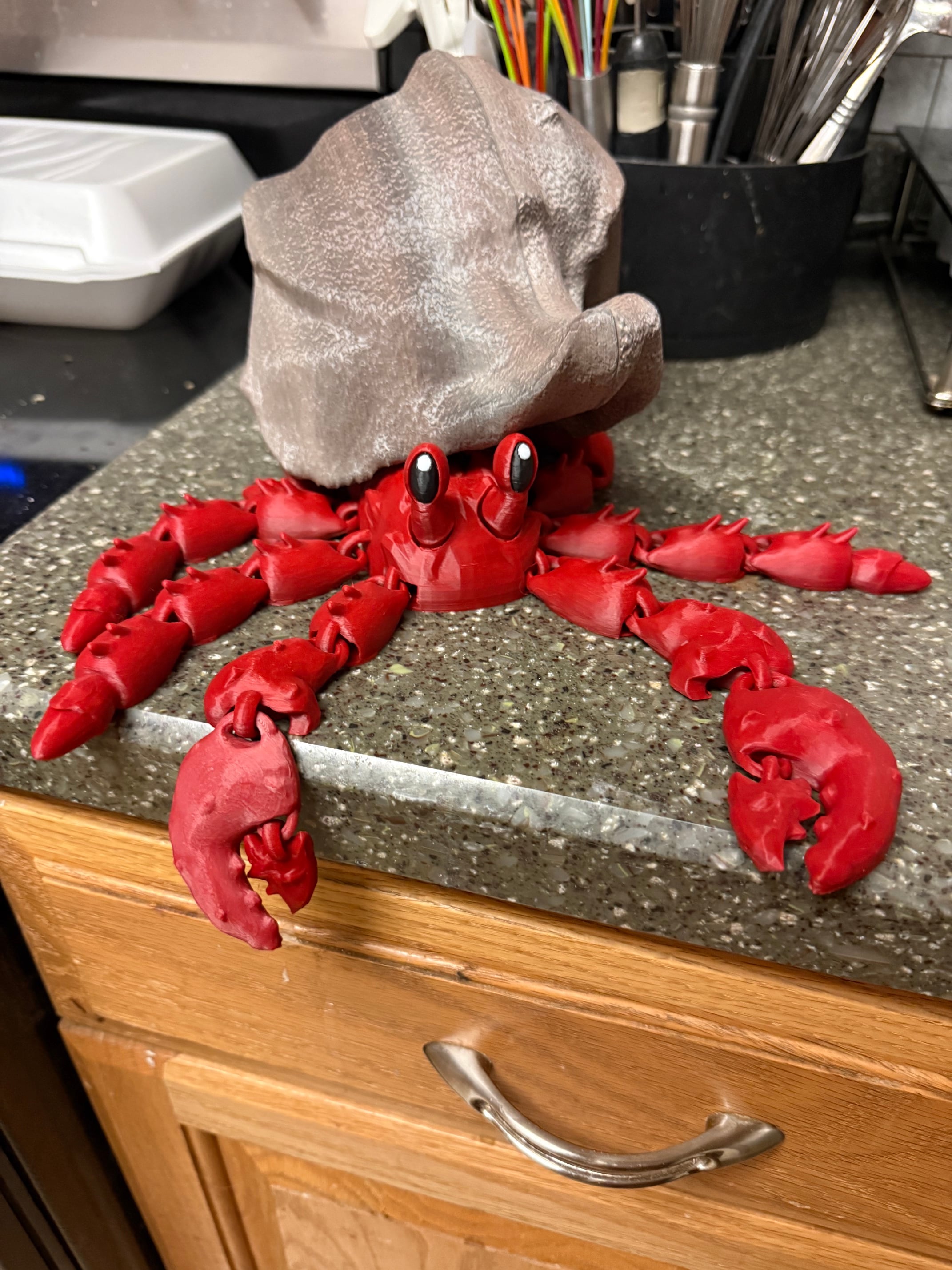 Flexi Hermit Crab w/ Magnetic shell 3d model