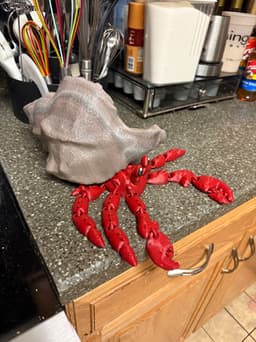 Flexi Hermit Crab w/ Magnetic shell 3d model