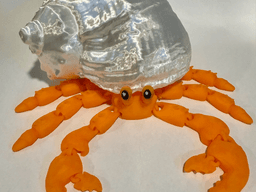 Flexi Hermit Crab w/ Magnetic shell 3d model
