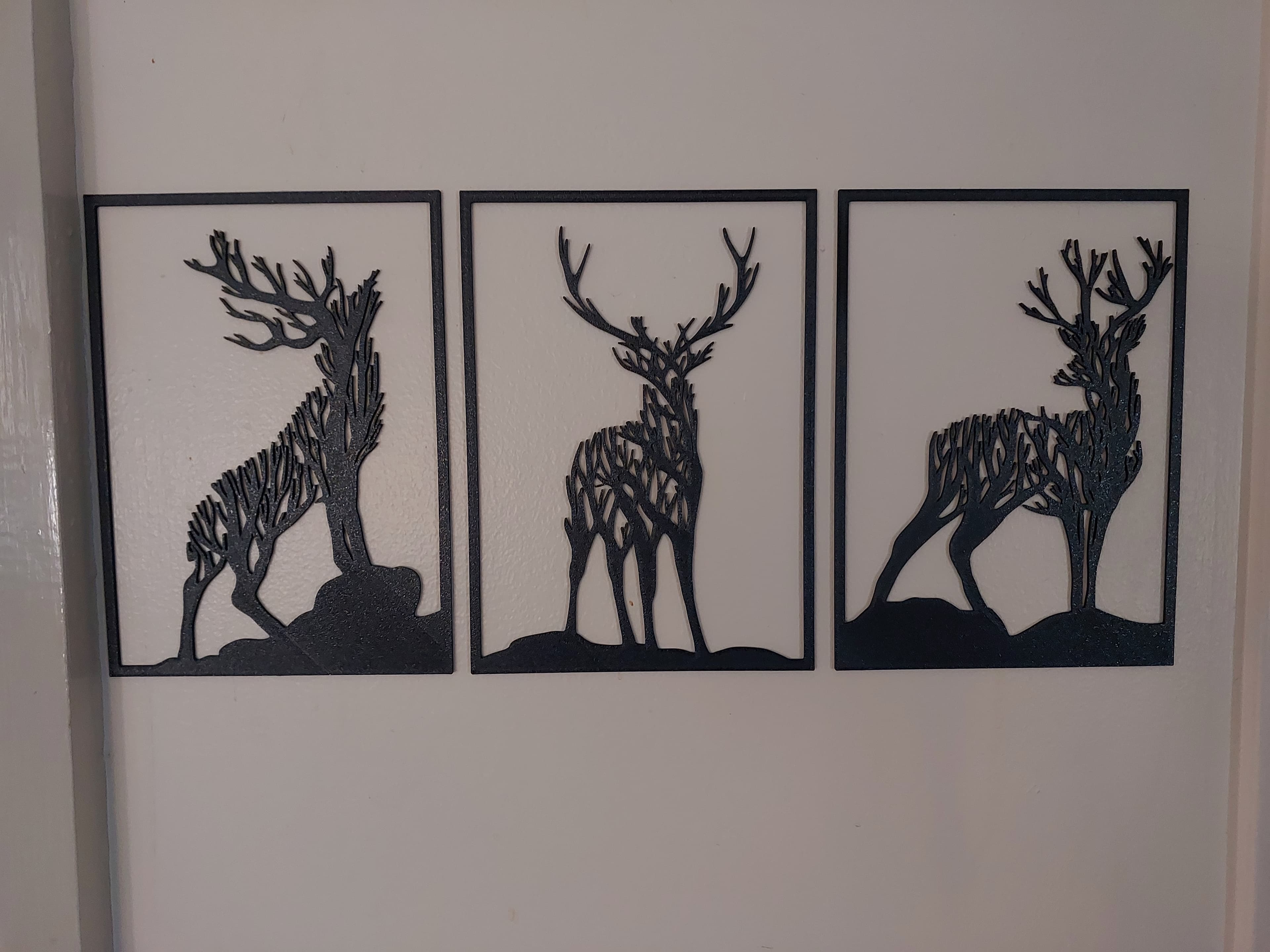 Deer wall art 3d model