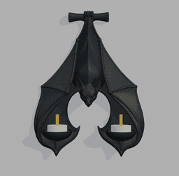 Hanging Bat TeaLight Sconce - Wall Hangable 3d model