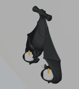 Hanging Bat TeaLight Sconce - Wall Hangable 3d model