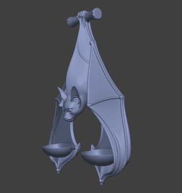 Hanging Bat TeaLight Sconce - Wall Hangable 3d model