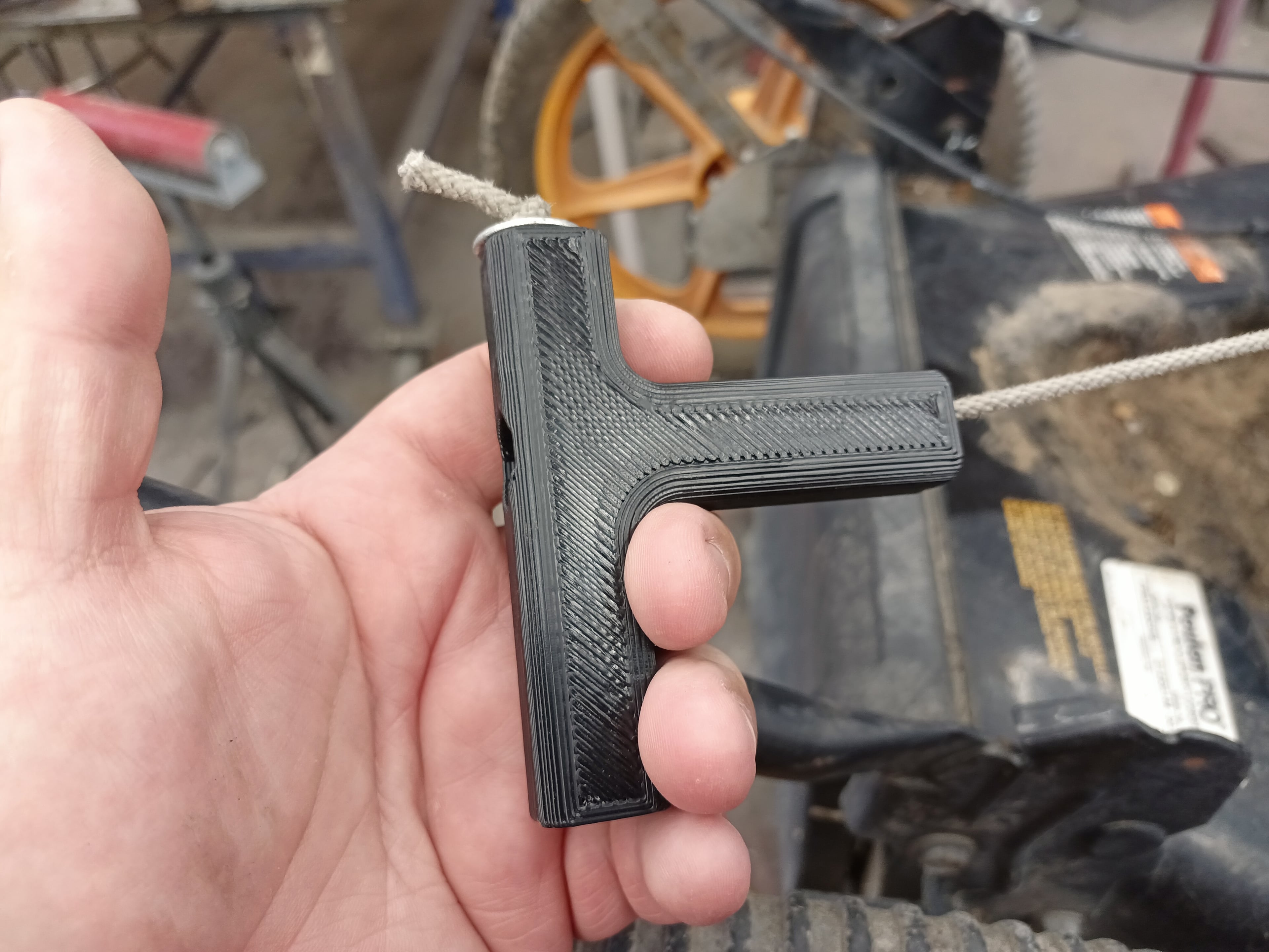 Gas equipment pull handle for rope pull start Lawn Mower 3d model