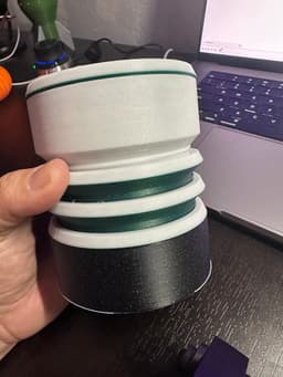 Cannab*s & Coffee - Coaster, Stash, Set. Threaded and stackable 3d model