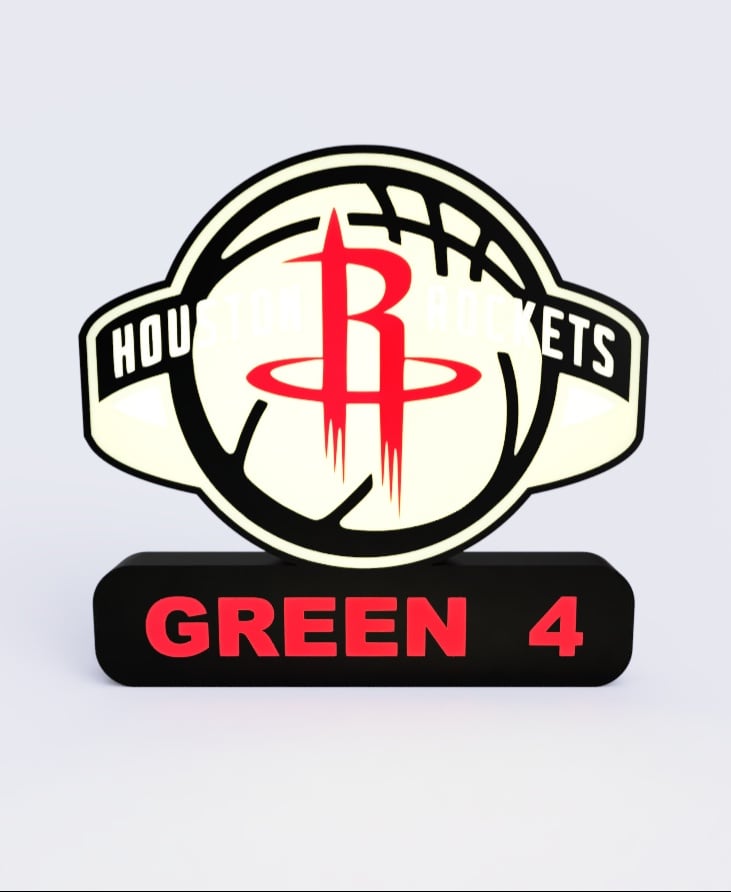 Houston Rockets Sign - LED Strip Compatible 3d model