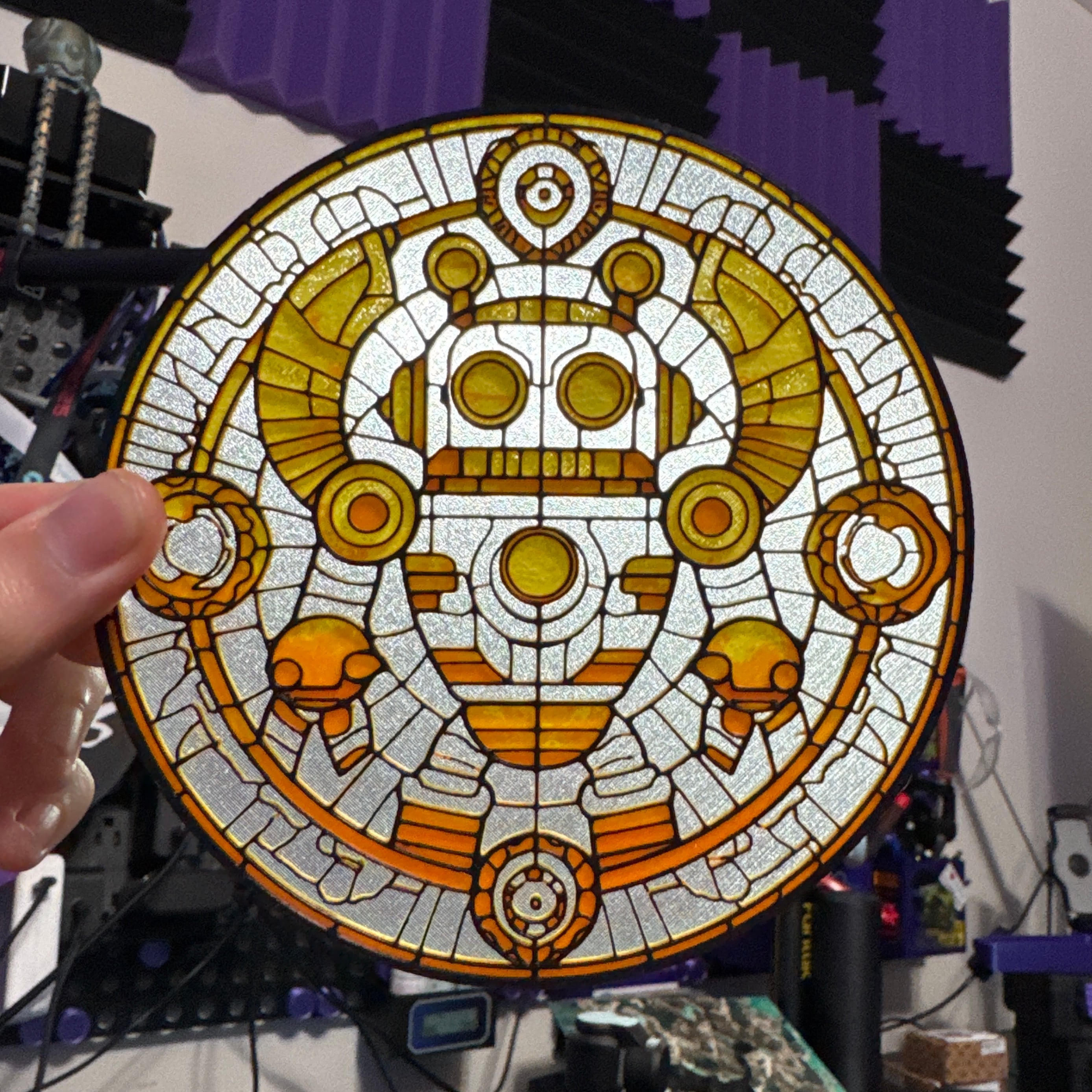 (HueForge) Stained Glass Robot 3d model