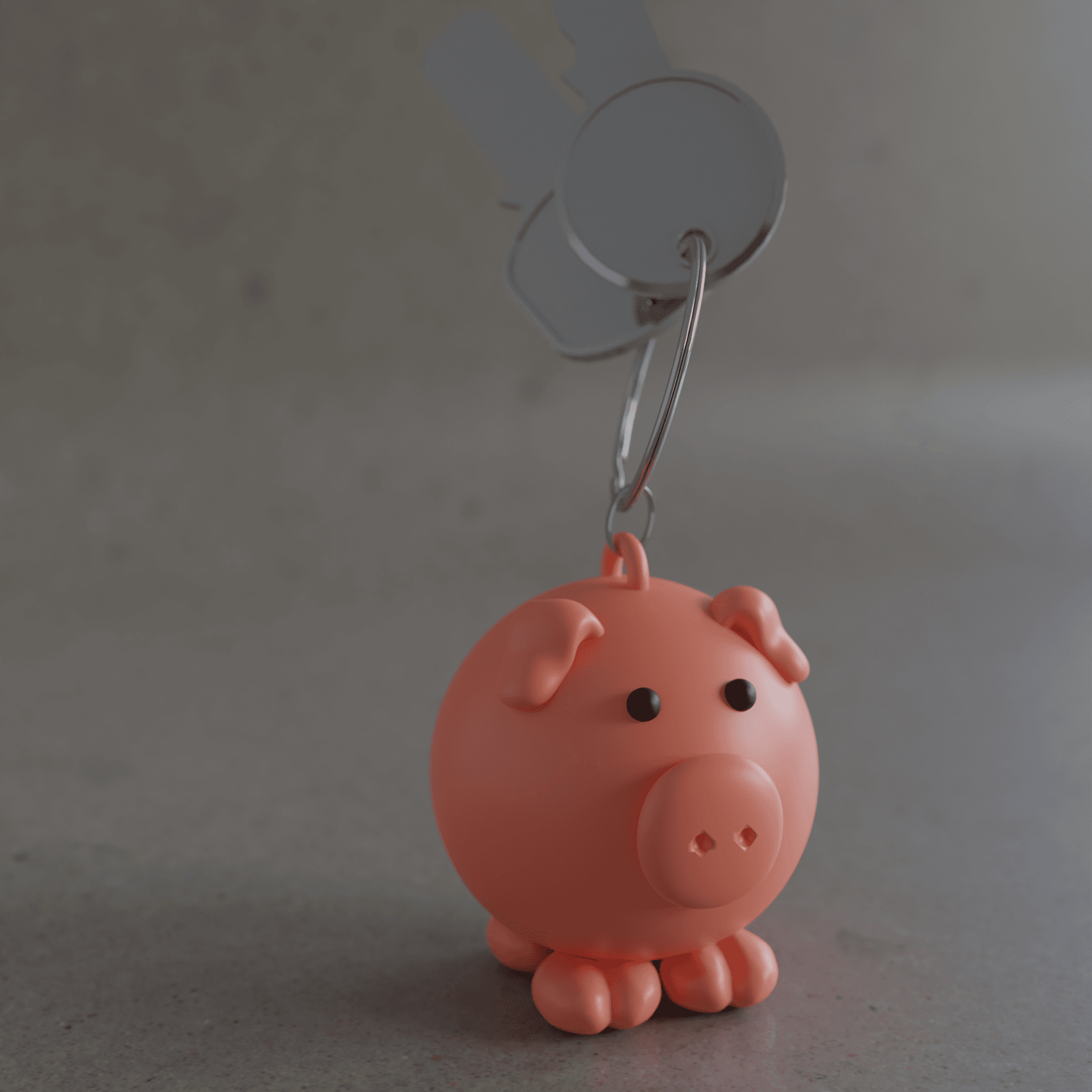 Piggy keychain 3d model
