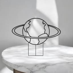 Planet Line Art - Desktop Line Art 3d model