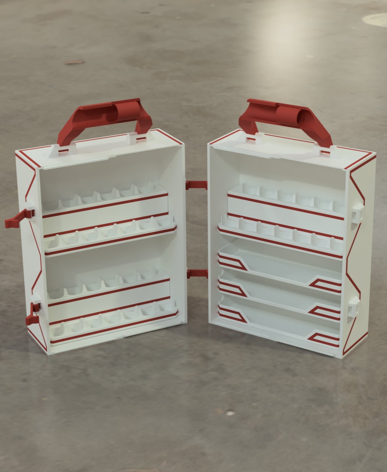 Paint & Brush Storage Case 3d model