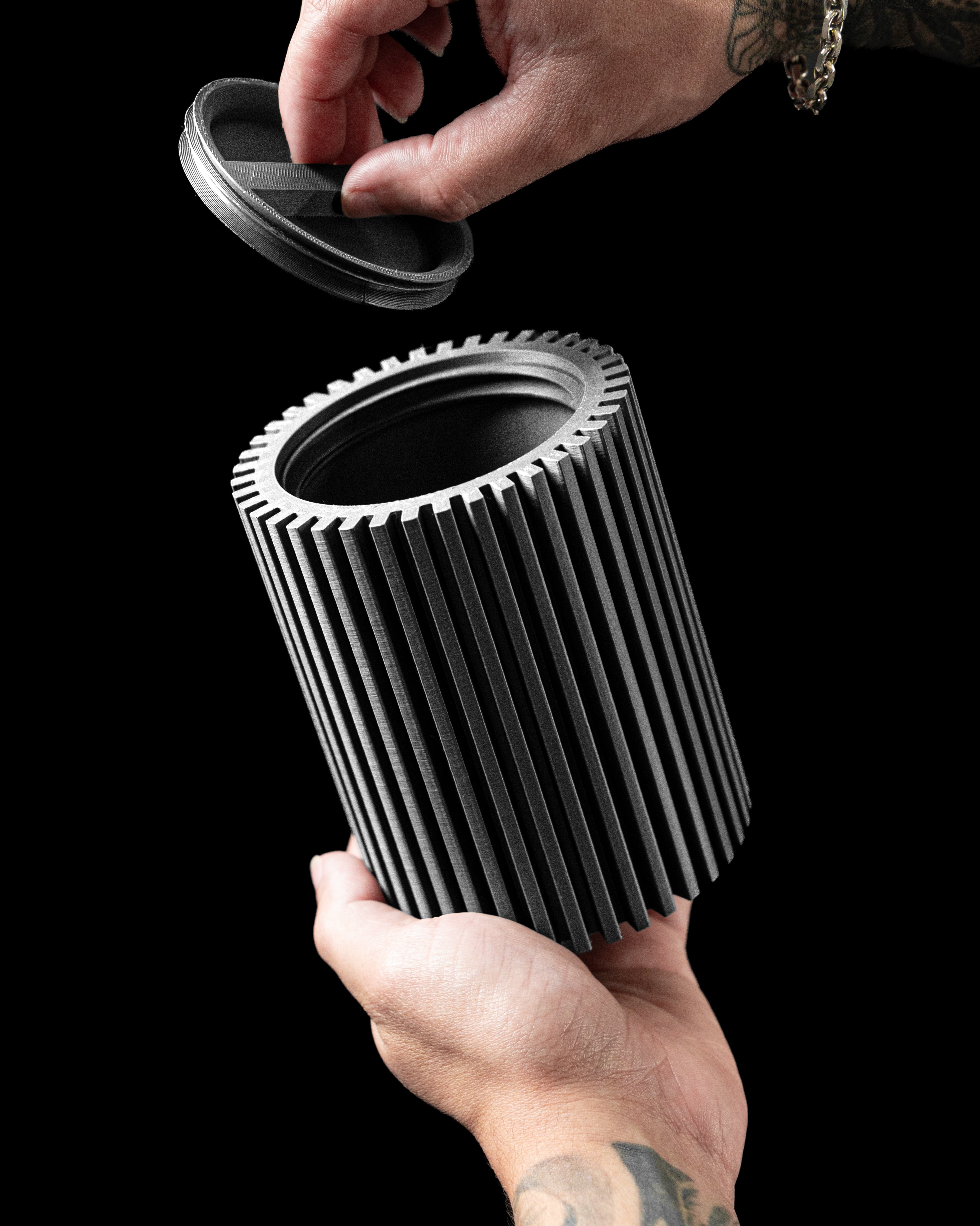 Striped Storage Container by MODERN MACHINE 3d model