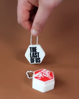 Fireflies STOP sign Fidget Clicker Keychain 3d model