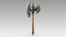 Iron Crescent Halberd 3d model