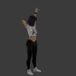 Pelo Sexy Girl Stretching v2 3d model