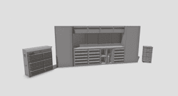 Pro Workshop Cabinet & Tool Chest Set - Multi-Scale 3d model