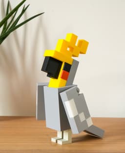 Minecraft Parrot – Gray Edition 3d model