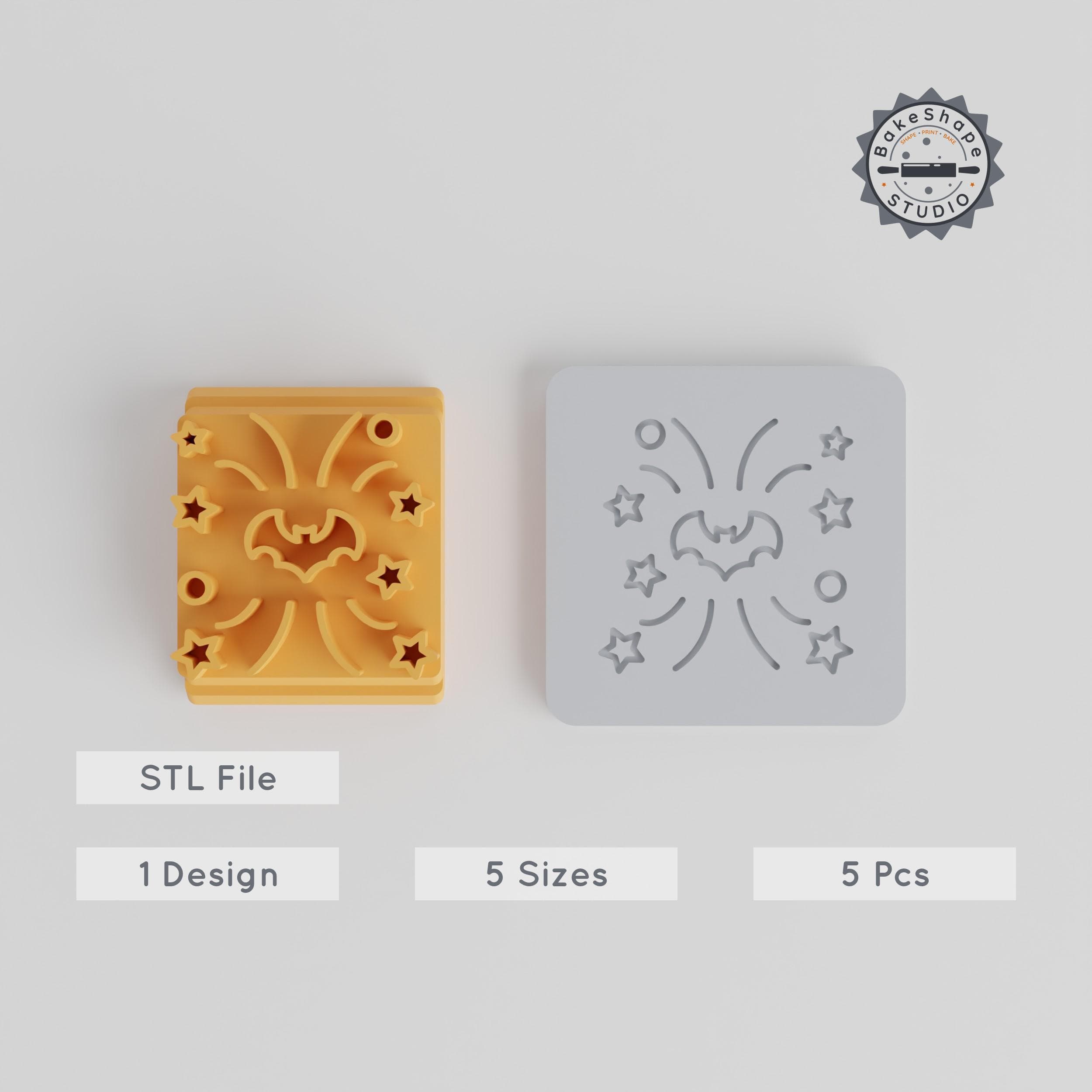 Halloween Stamp Tile Set, 5 Motif Sizes, Perfect for Clay, Cookies & Fondant PRODUCT_4061 3d model