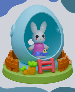Easter Bunny Aiah 3d model