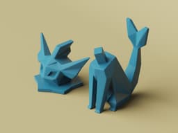 Low-poly Vaporeon 3d model