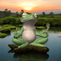 Frog Meditating 3d model