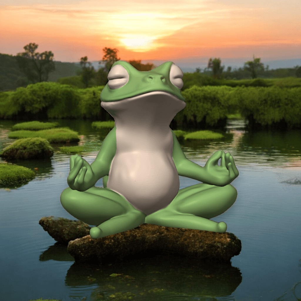Frog Meditating 3d model