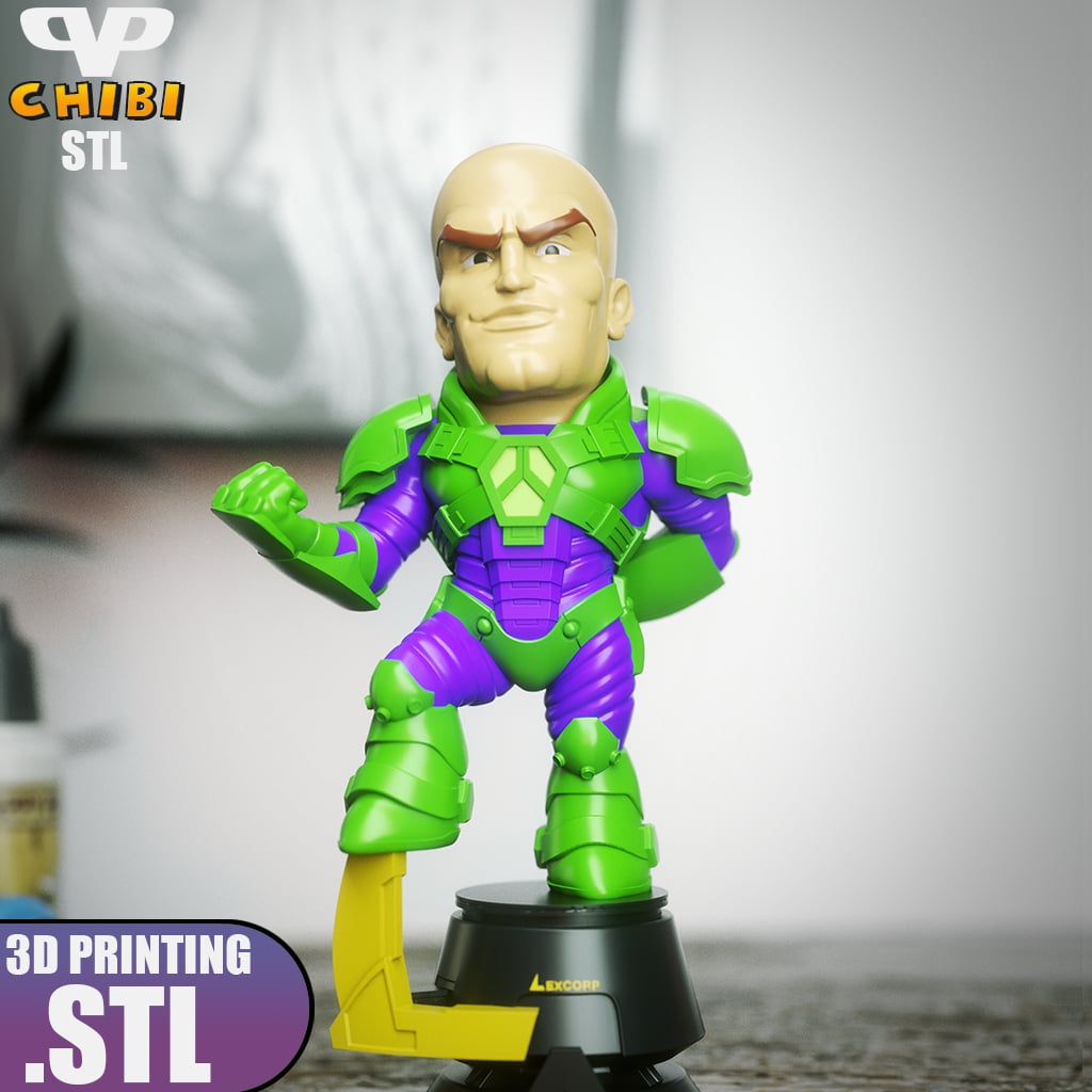 Lex Luthor Chibi STL for 3D Printing ChibiSTL 3DXM 3d model