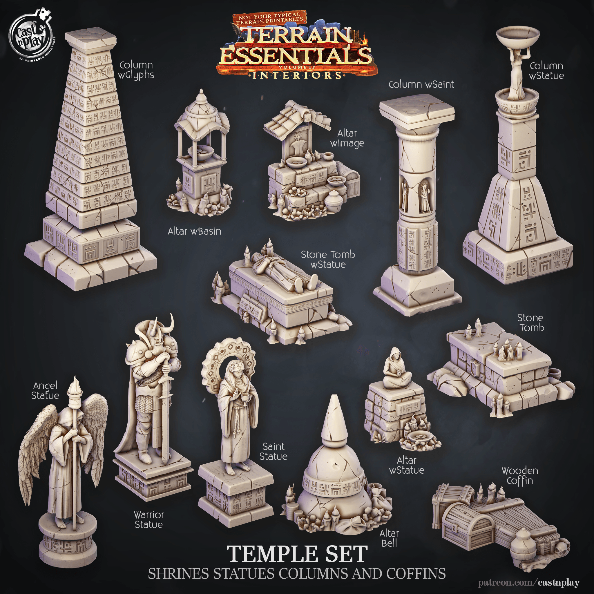 Temple Set (Pre-Supported) 3d model