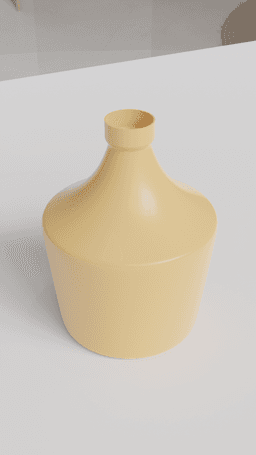 Wide Bottle Shaped Vase 3d model