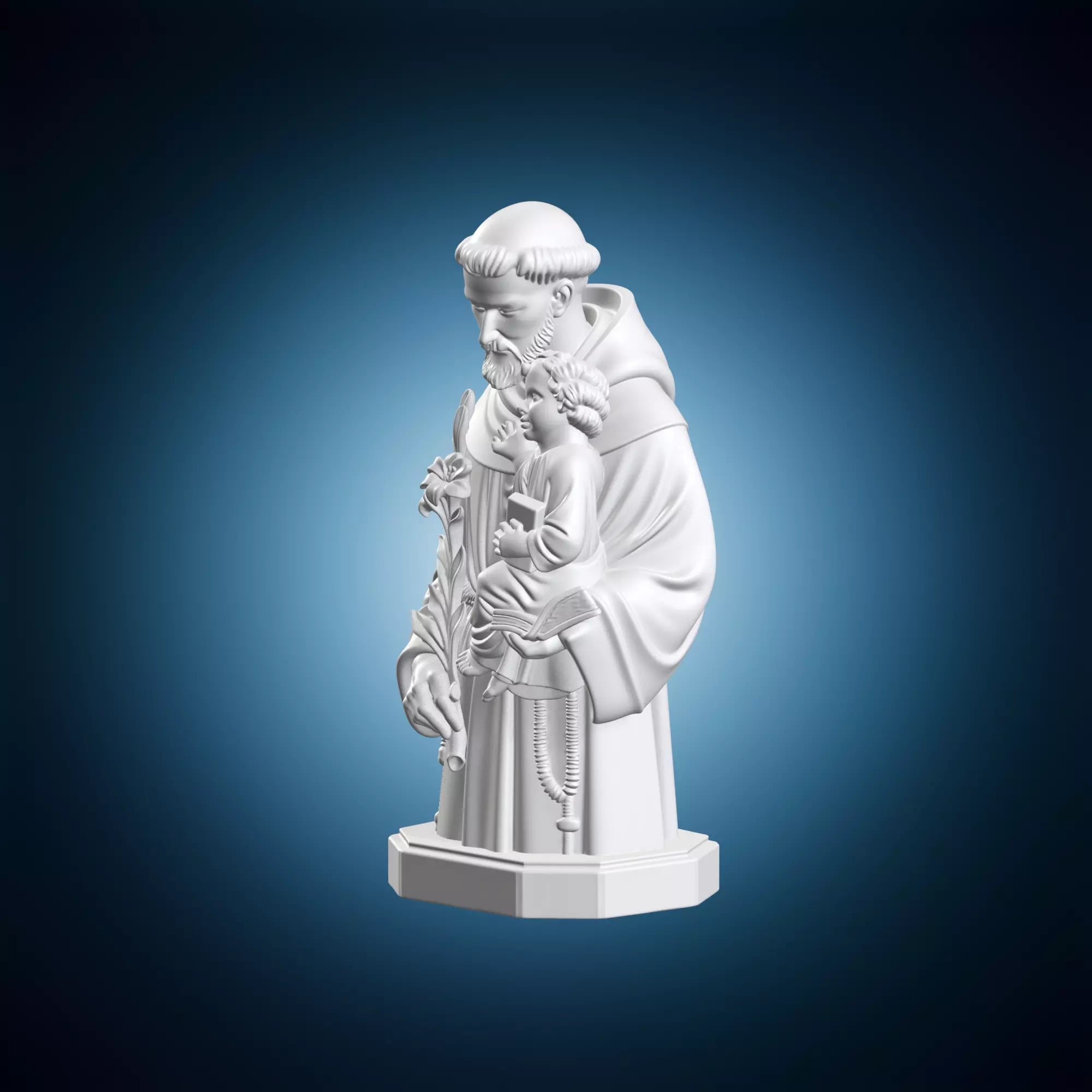 Saint Anthony Padua Bust 3d model