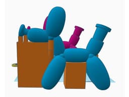 Balloon Dog Pipe 420 3d model