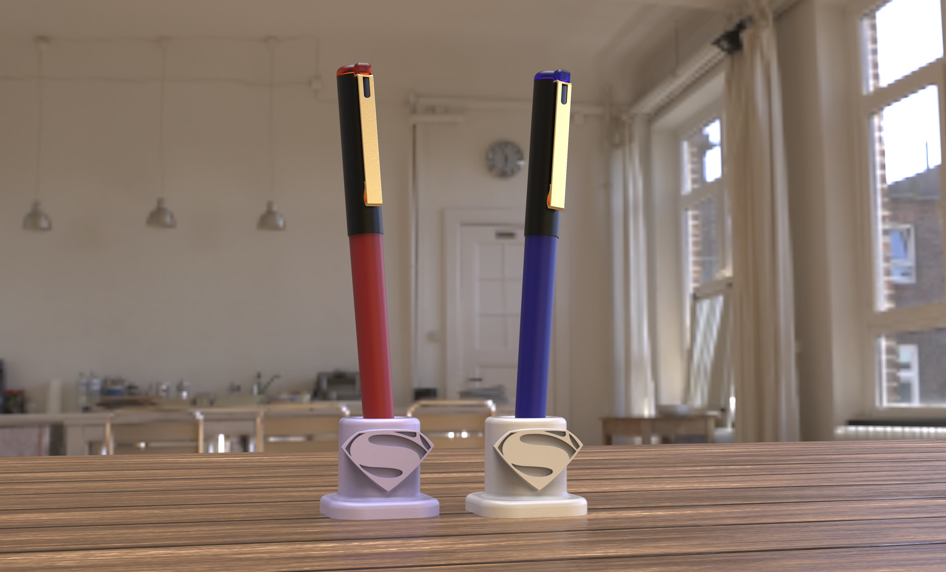 Superman single pen holder 3d model