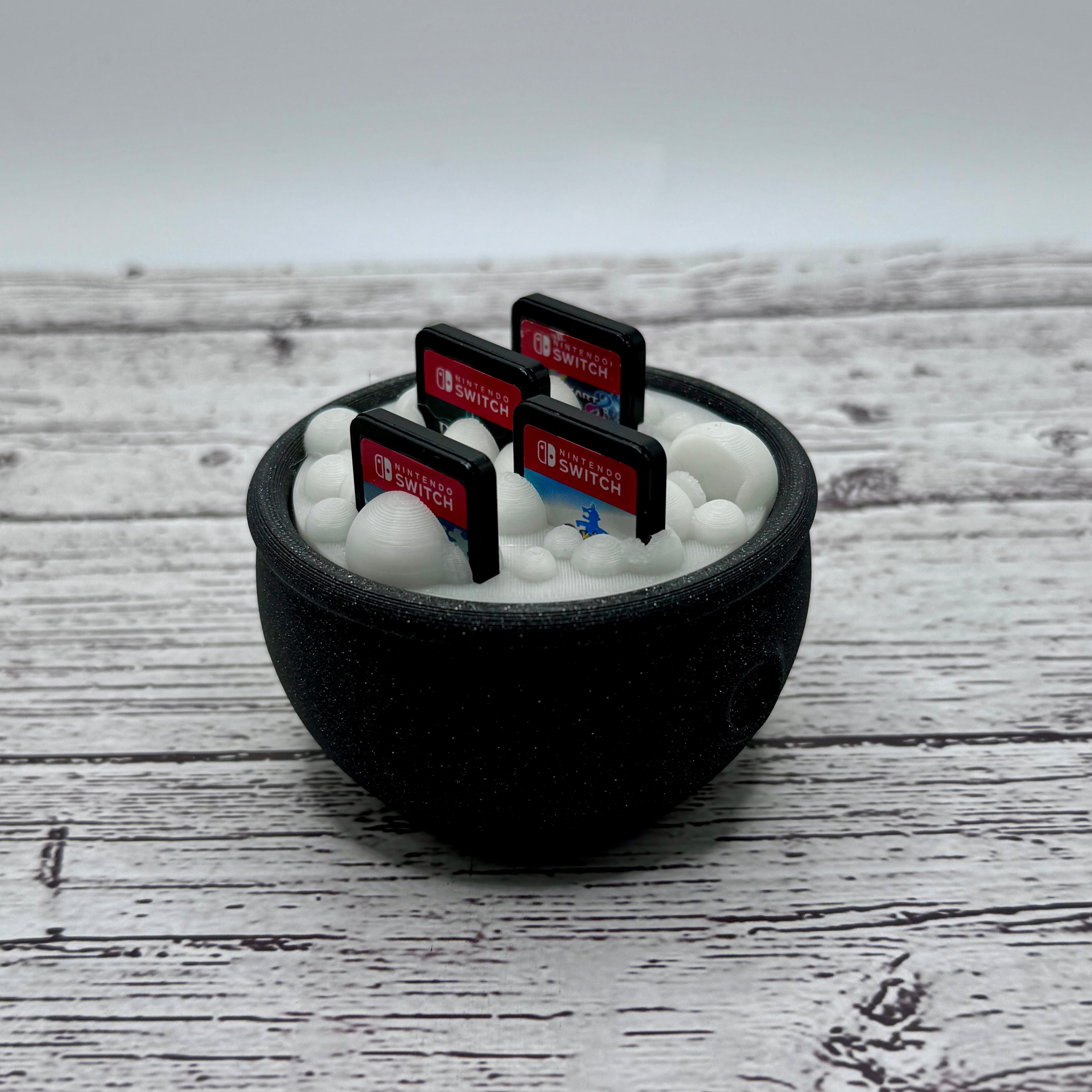 Cauldron Switch Game Holder 3d model