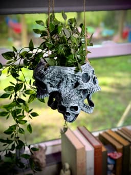Hanging skull planter 2.3mf 3d model