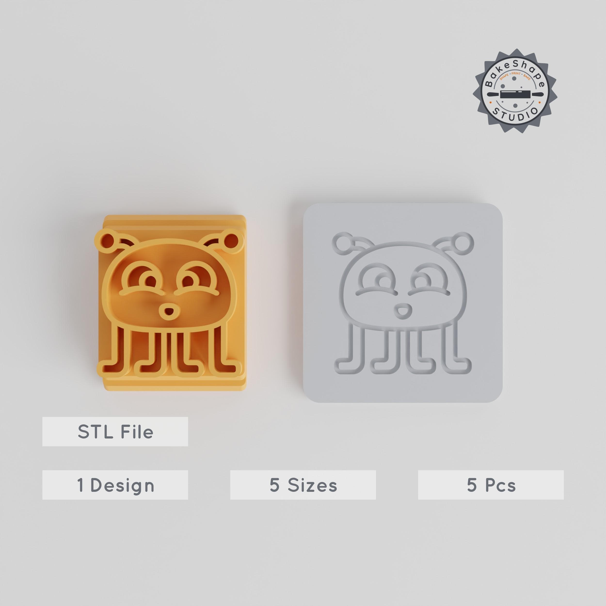 Long Leg Bug Monster Stamp Tile Set, 5 Sizes, 20-40mm, Perfect for Clay, Cookies & Fondant PRODUCT_3139 3d model