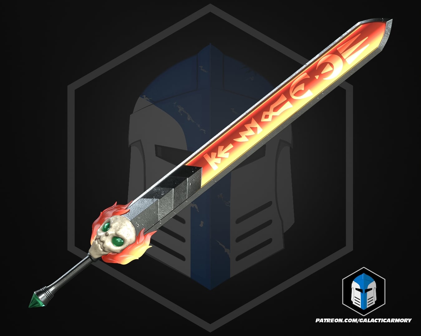 Hades Stygian Blade - 3D Print File 3d model