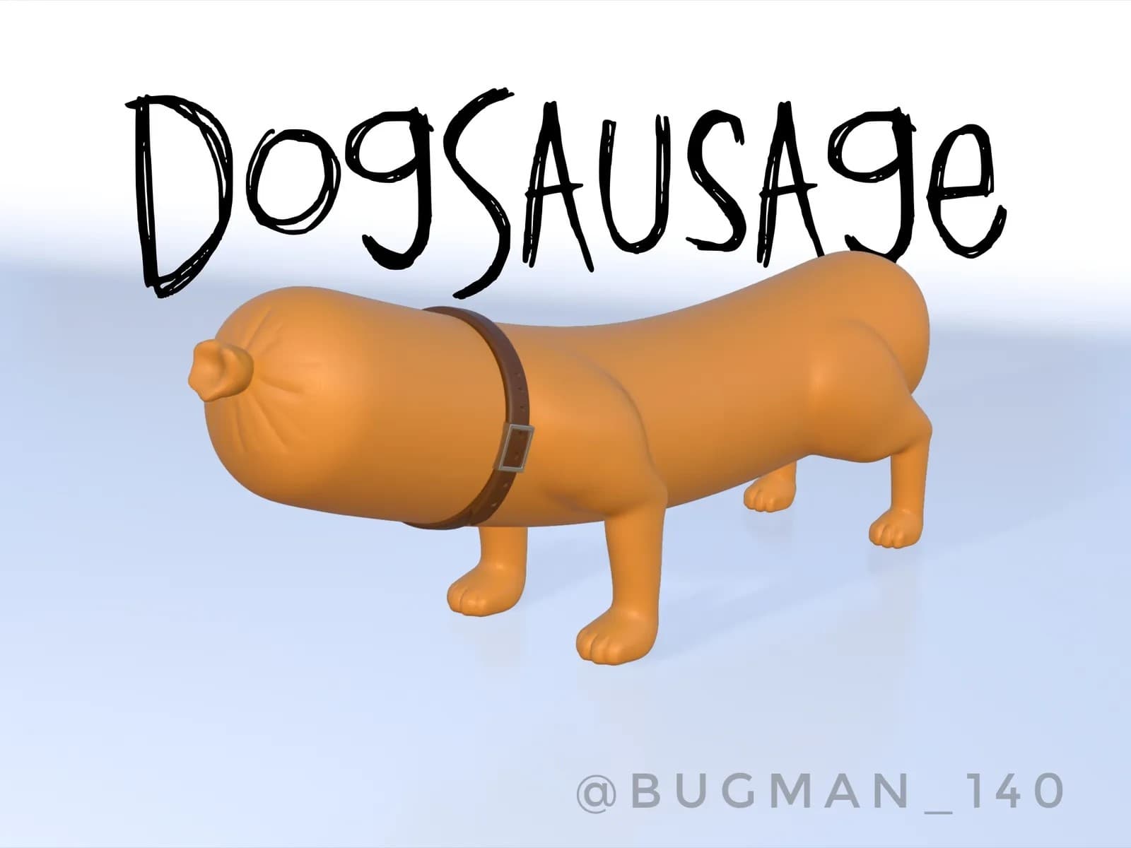 DogSausage 3d model