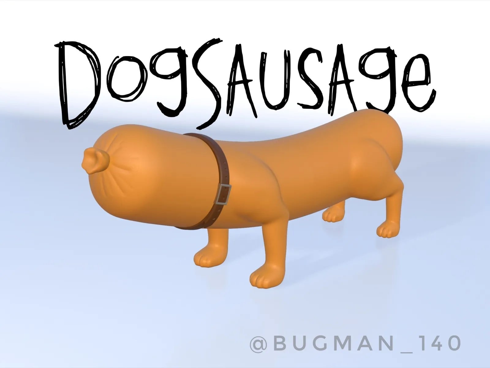 DogSausage 3d model