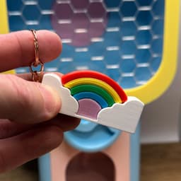 Rainbow Stacking keychain 3d model