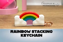 Rainbow Stacking keychain 3d model