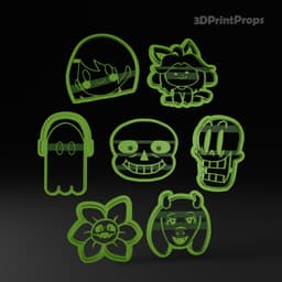 Undertale themed Cookie Cutters 3d model