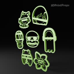 Undertale themed Cookie Cutters 3d model