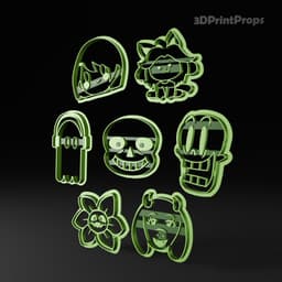 Undertale themed Cookie Cutters 3d model