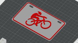 Bicycle Plate - No Multicolor System 3d model