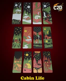Cabin Life Bookmark 3d model