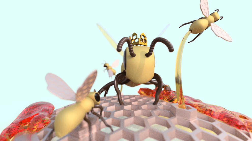 #3DPNSpeakerCover | Queen Bee Sharp 3d model