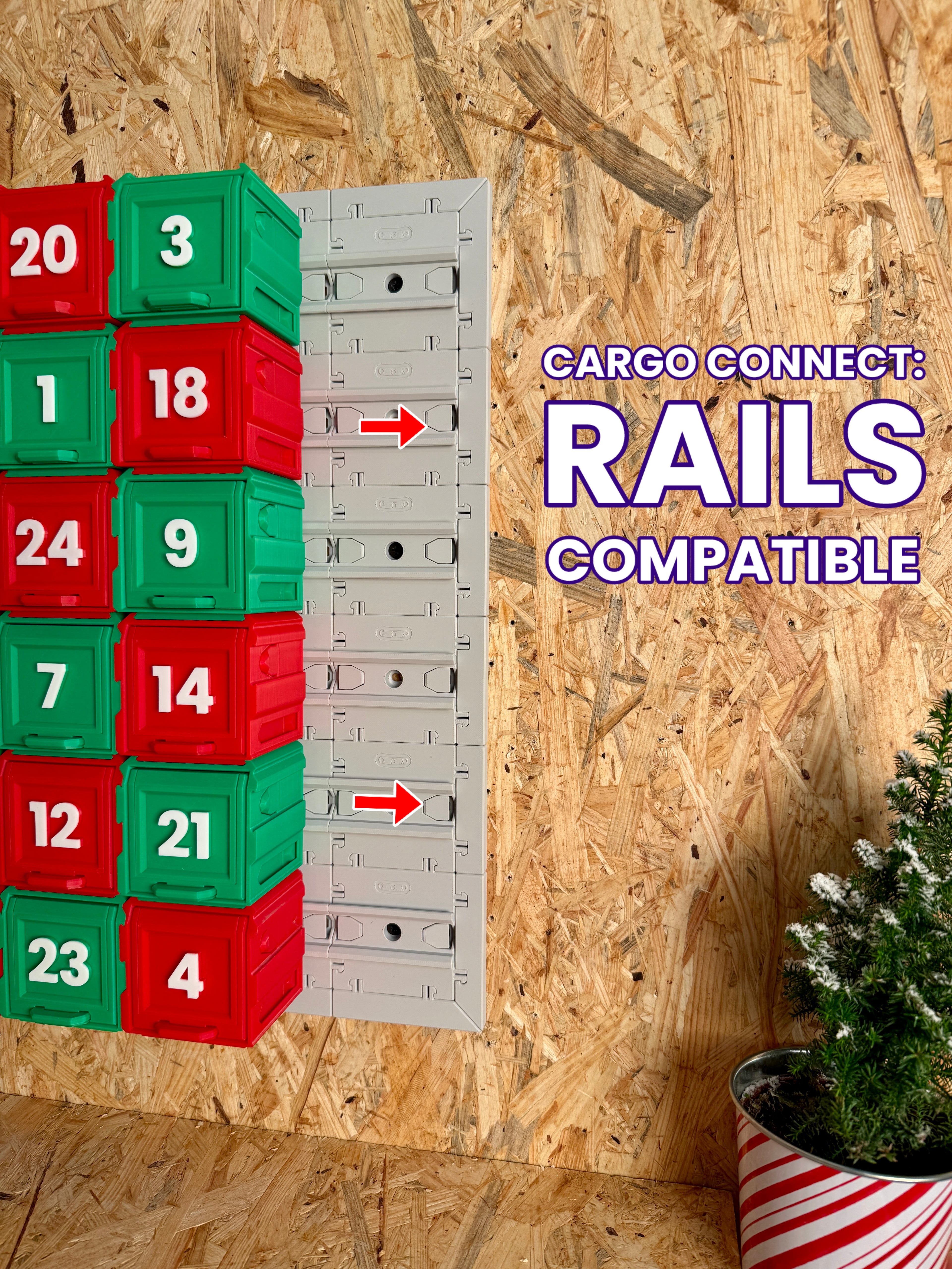 Christmas Containers - Functional Advent Calendar 3d model