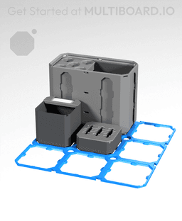 3x3 LU - Lite MultiBin Panel 3d model