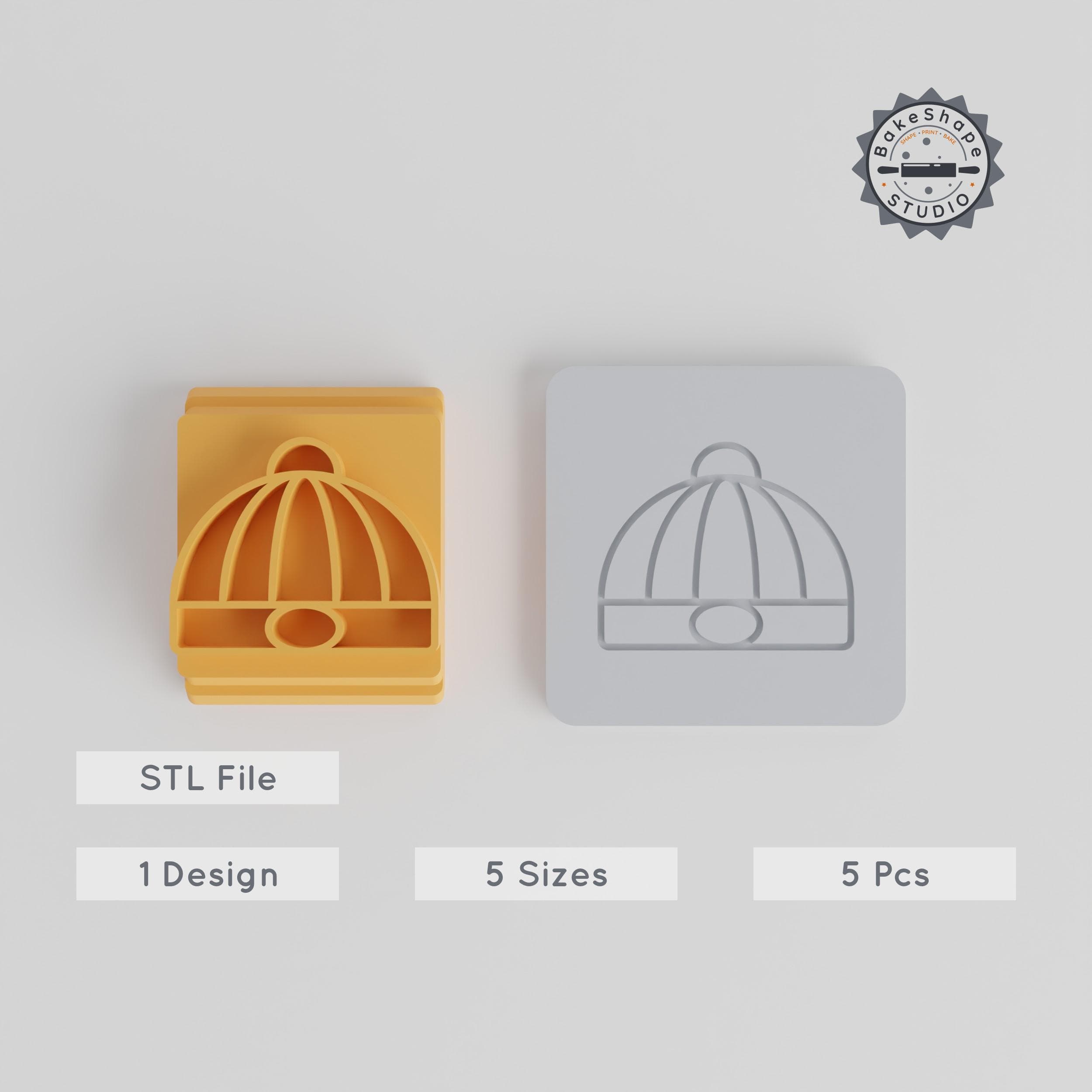 Chinese Hat Stamp Tile Pack, 5 Motif Sizes for Clay, Cookie & Fondant 디자인 PRODUCT_2186 3d model