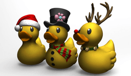 Santa Rubber Ducky 3d model
